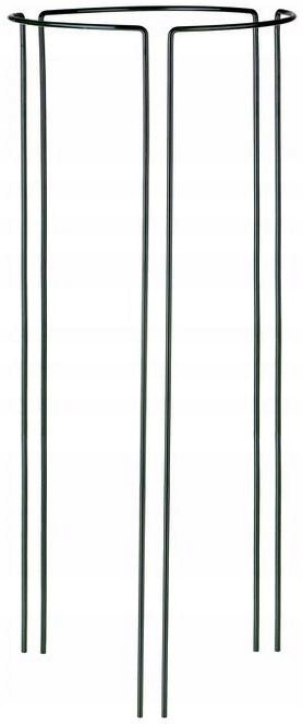 PODPORA DO KWIATÓW ROŚLIN OBEJMA 3-CZĘŚCIOWA METALOWA TRWAŁA 45 CM - CZARNY