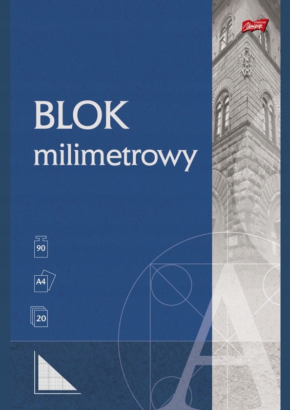 

Blok milimetrowy A4 20 kartek Unipap