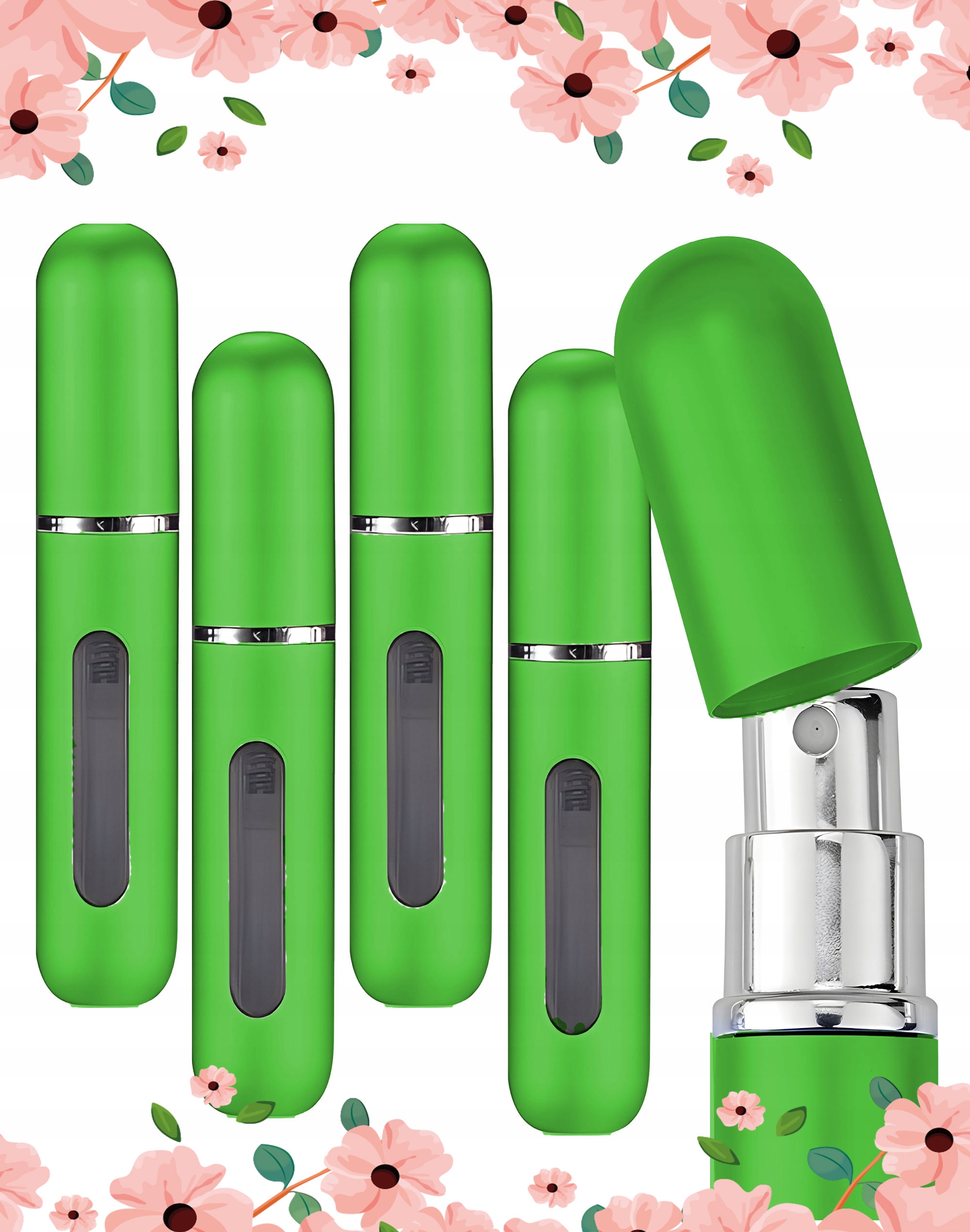 5X BUTELECZKA NA PERFUMY FIOLKA ATOMIZER ZAWOREK ZIE PODRÓŻNY PRZENOŚNY Stan opakowania oryginalne