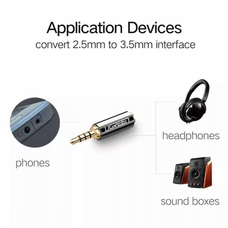 Adapter Micro Jack 2.5 M 4pin - Mini Jack 3.5 Ż Kod producenta 20501