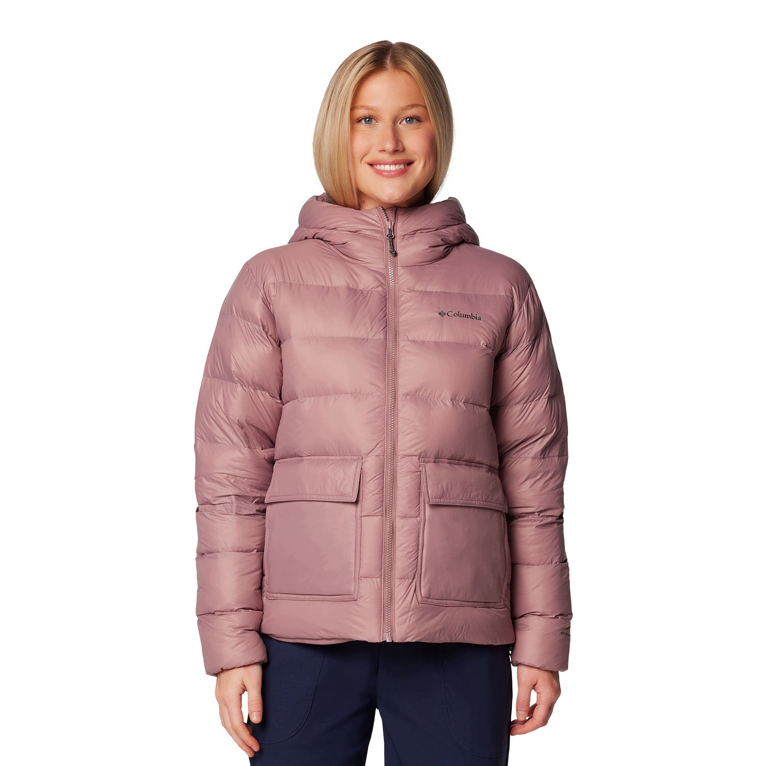 Damska kurtka puchowa Columbia Harmony Falls Hooded Down Jacket fig S