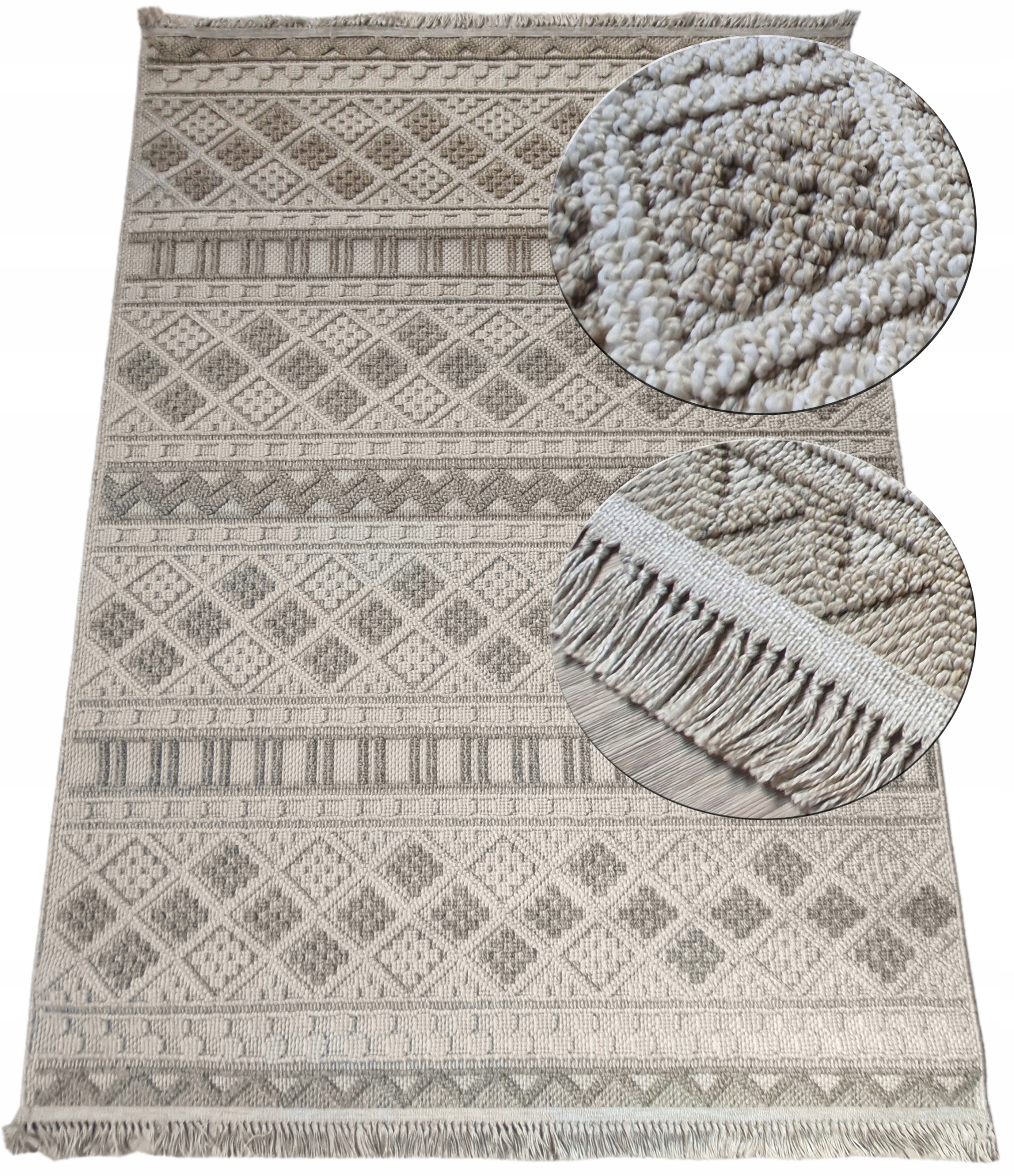 Dywan Zewnętrzny Wewnętrzny Tarasowy Balkonowy Płaskotkany 120x170 cm Boho