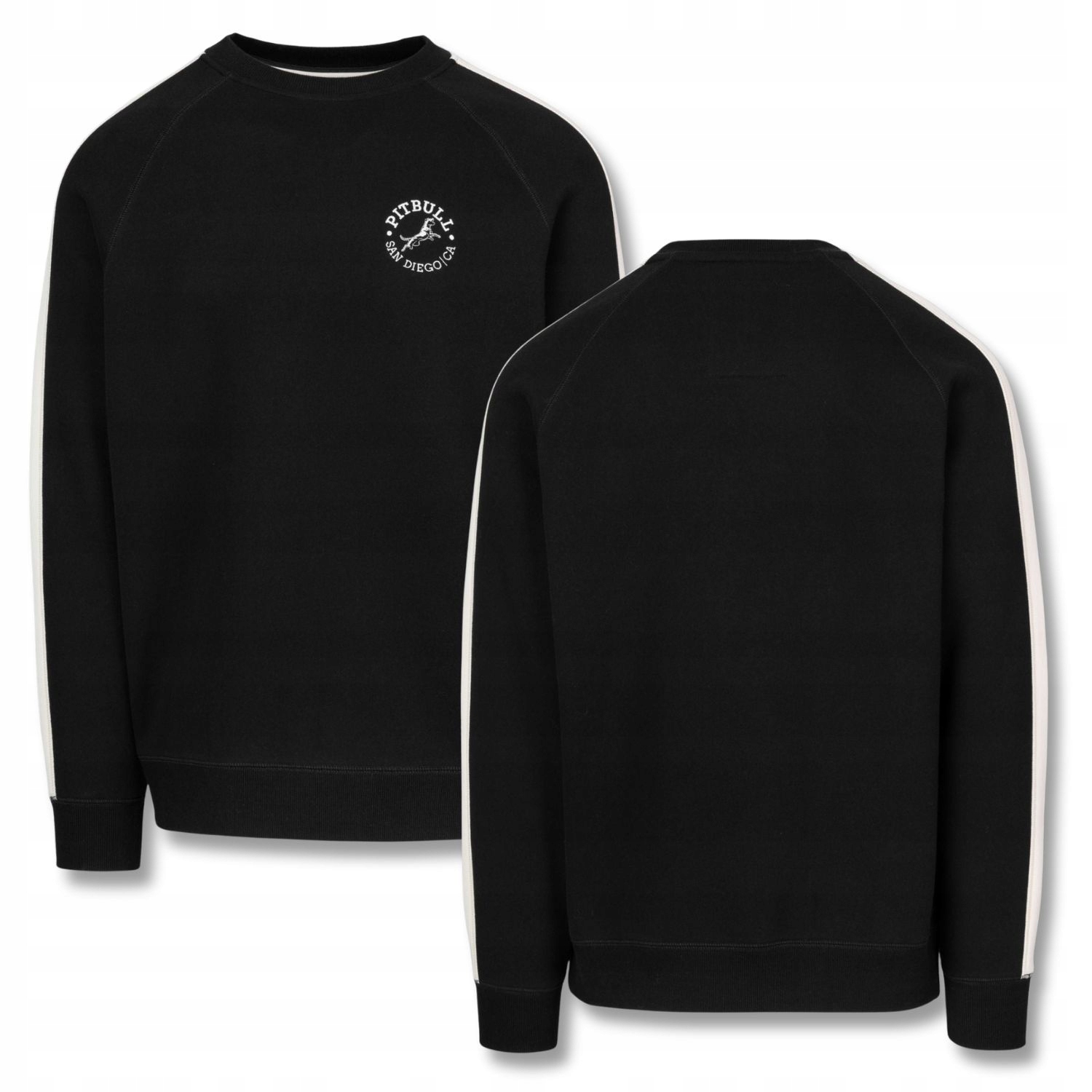 Męska Bluza Pitbull San Diego Ca Regularny Fason Crewneck Lampasy