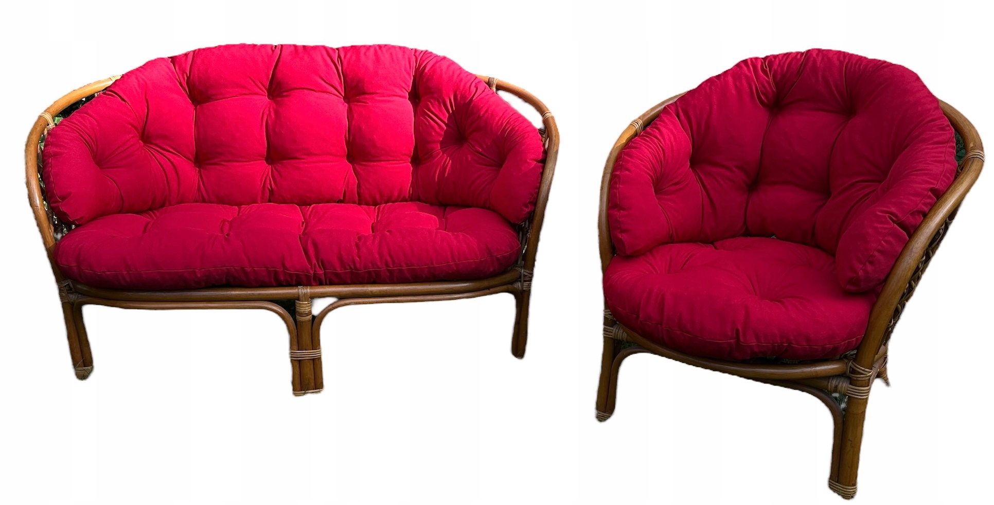 Polštáře Na Ratanový Nábytek Červená Pohovka Plus Křeslo