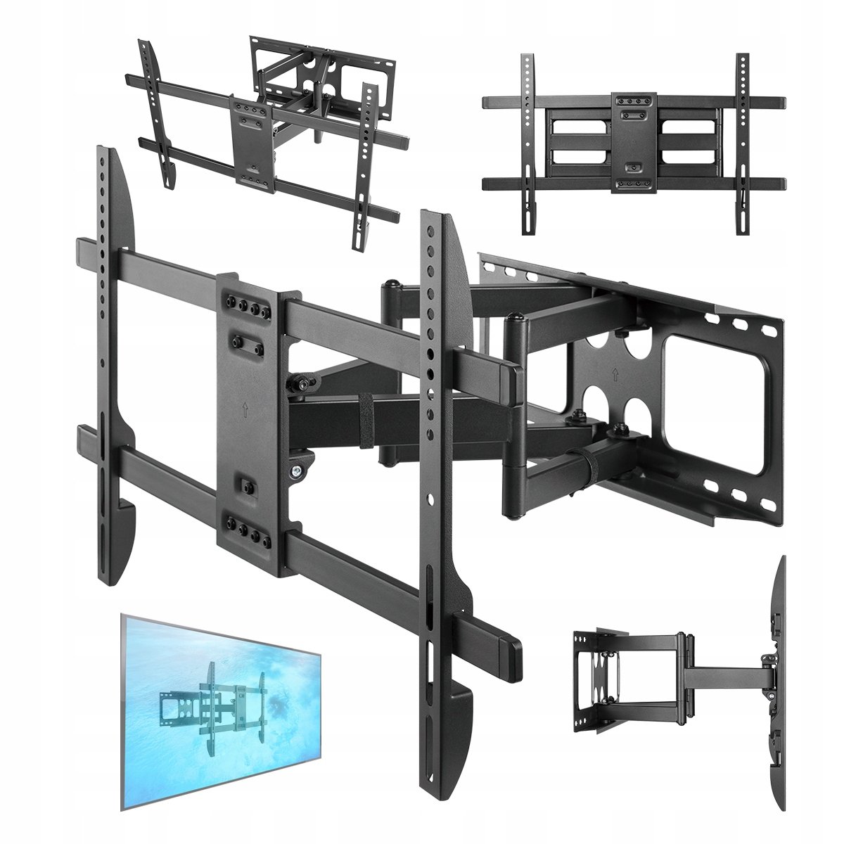 Pevná Nástenná Otočná Pohyblivá Závesná Tyč Pre Televízor 65C655PRO Tcl
