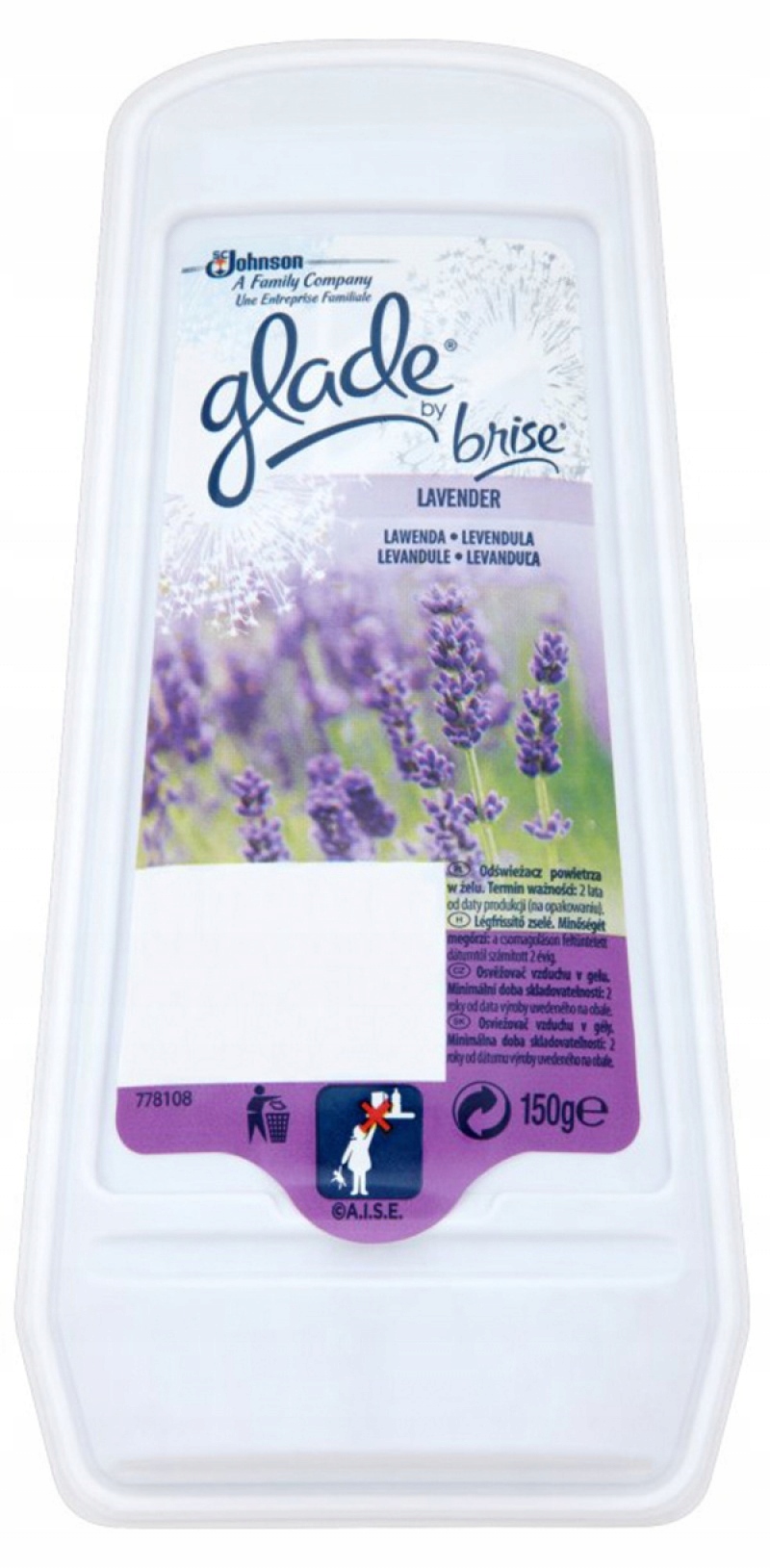

Odświeżacz powietrza Glade/brise Lawenda żel 150g