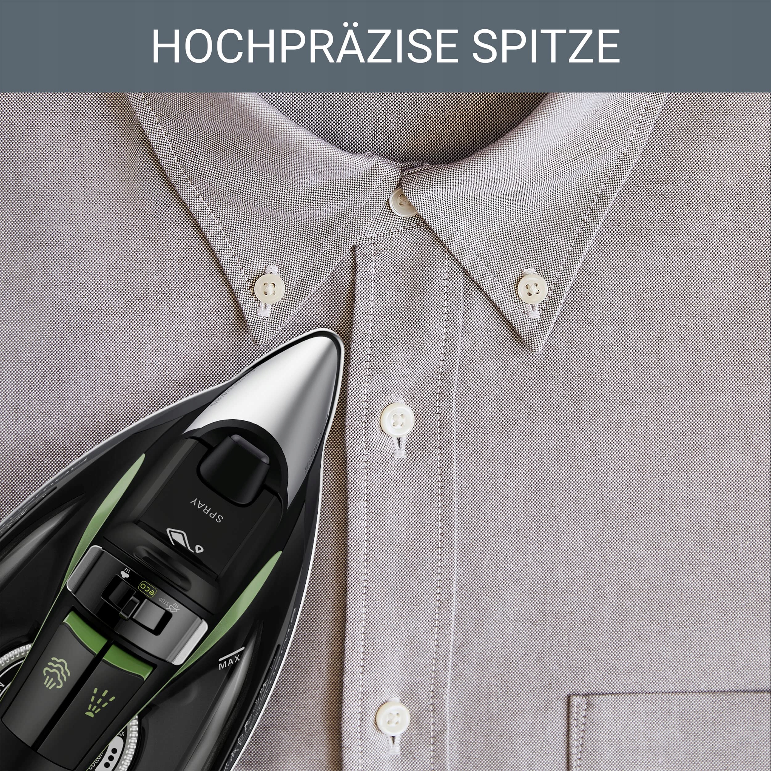 ROWENTA Żelazko Parowe Eco Intelligence 2500W Ciągły Wyrzut Pary 45g/min — miniatura 9