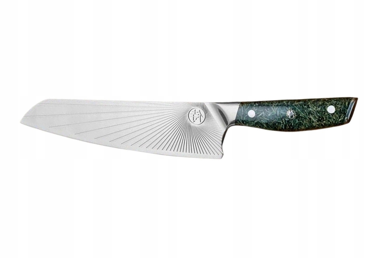 Nóż szefa kuchni Gyuto 205 Dellinger Sandvik Nortern Sun GREEN