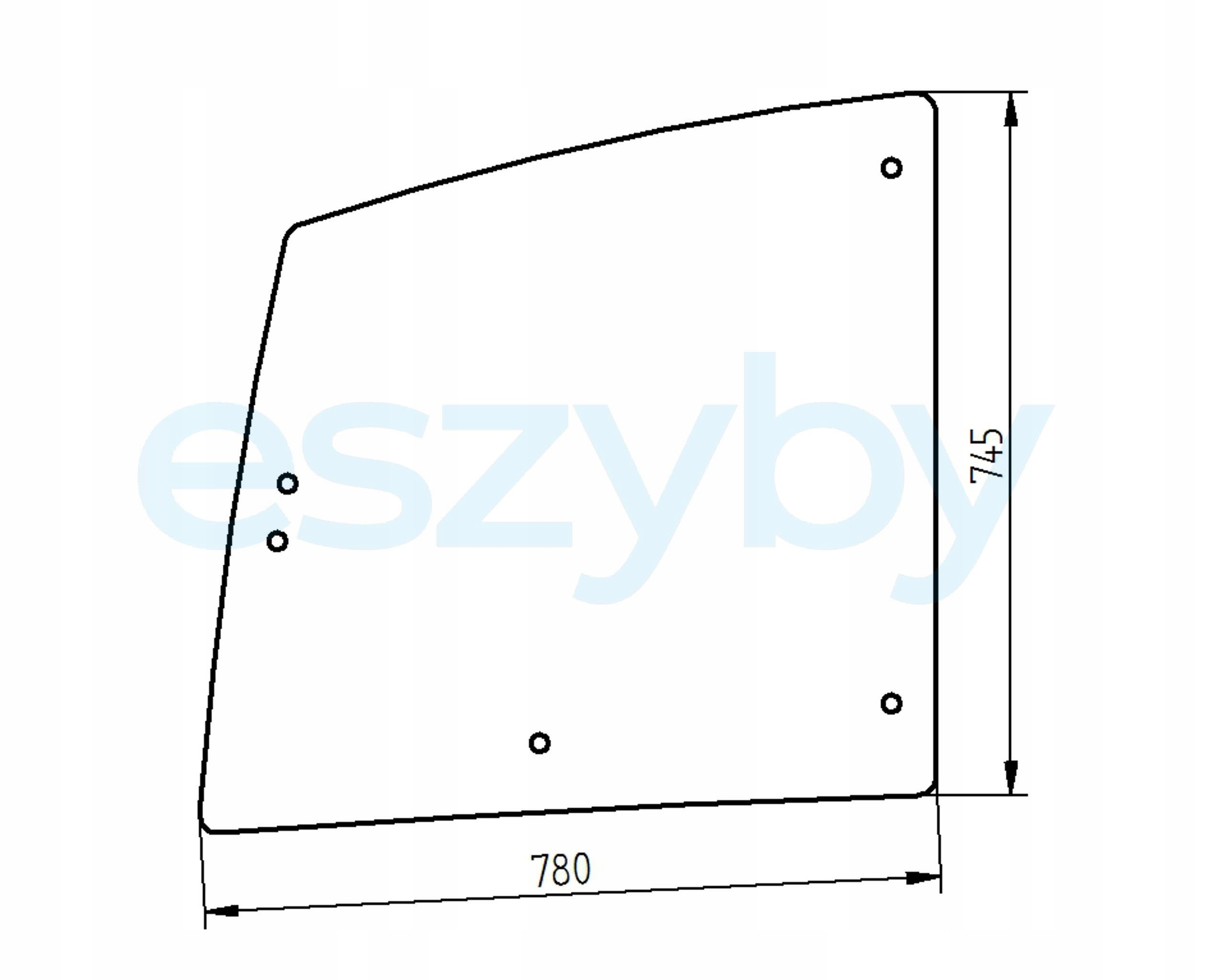 sklo nabíječka Claas Scorpion 9040 horní dveře