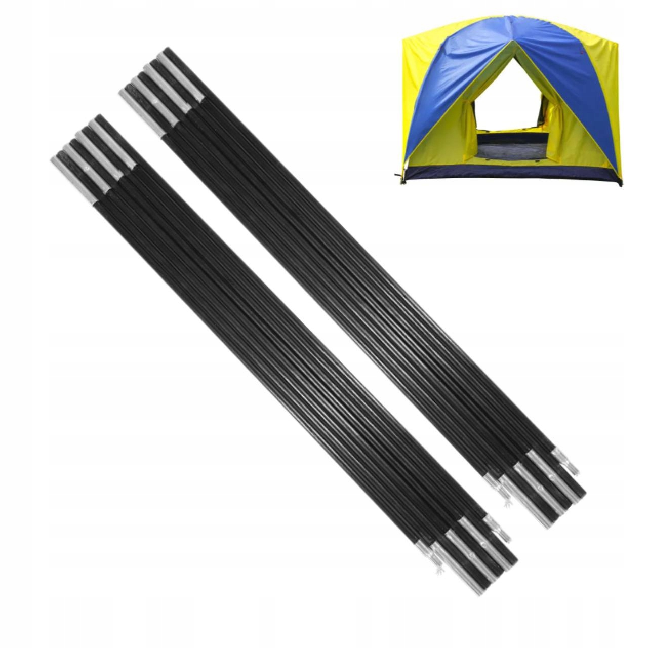 2X STELAŻ PAŁĄK DO NAMIOTU MOSKITIERY 8MM 448CM