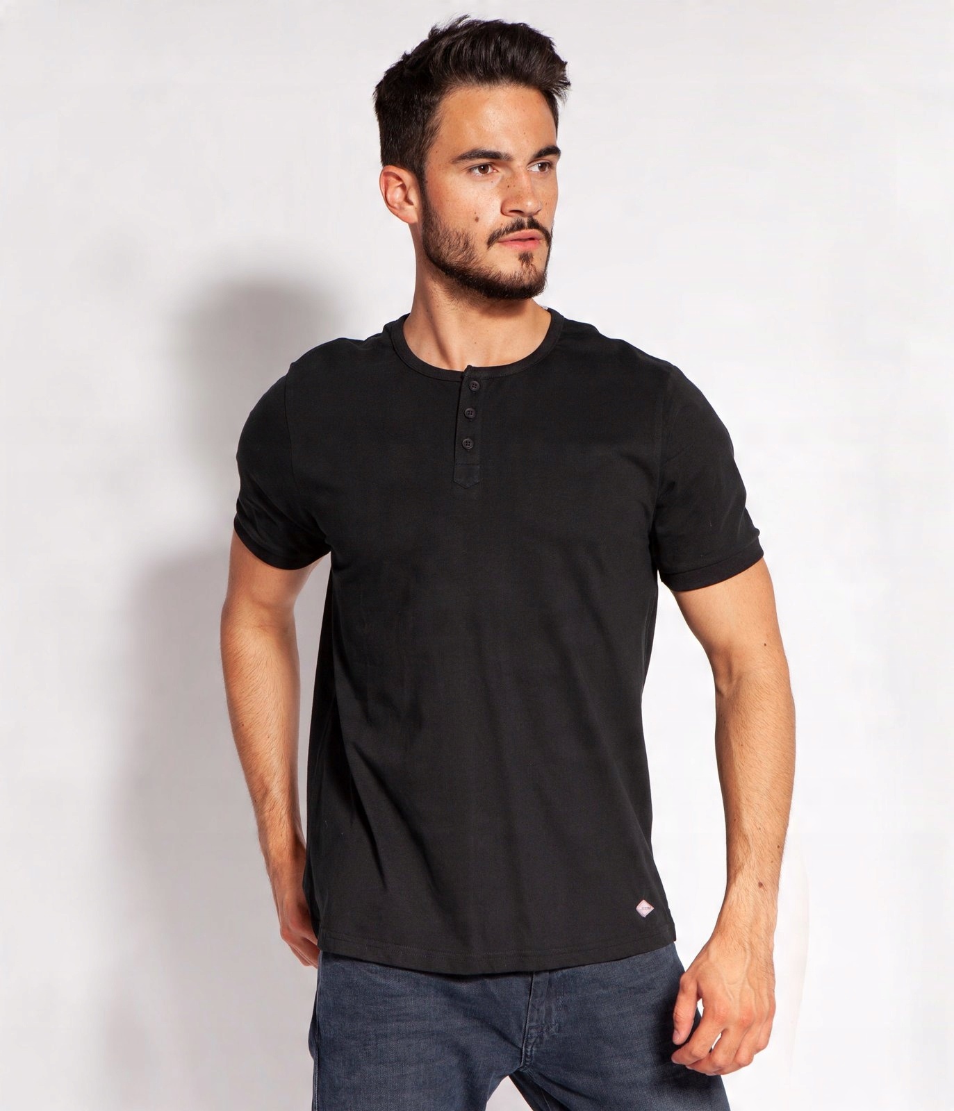 

Lee Cooper T-shirt męski Henley 2020 Black L