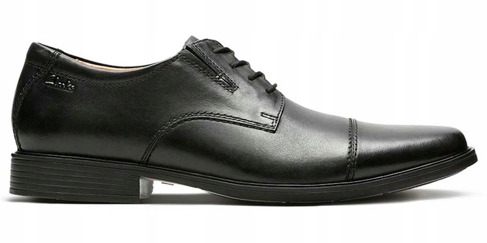 

Buty elegancki Clarks Tilden Cap czarne skóra 42,5