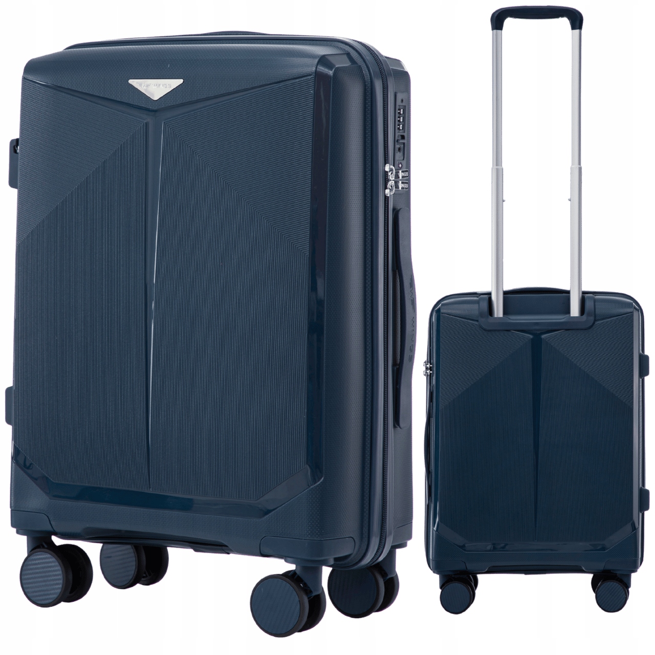 Malý kufr na 4 kolečkách z Polypropylenu s Tsa zámkem Pevné zavazadlo XXL Wings