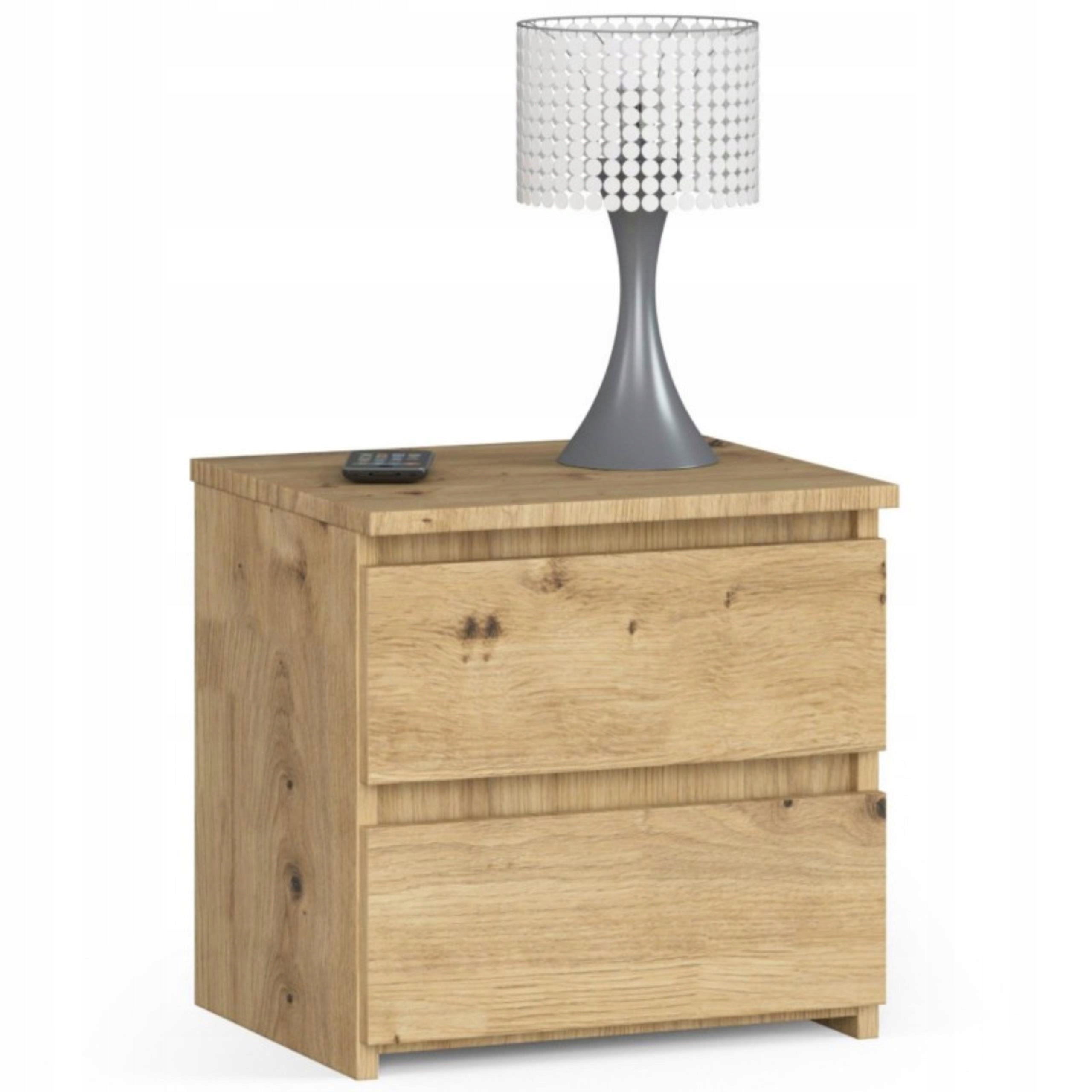 Nočná skrinka CL2 dub artisan stolík 40 cm 2 zásuvky Akd