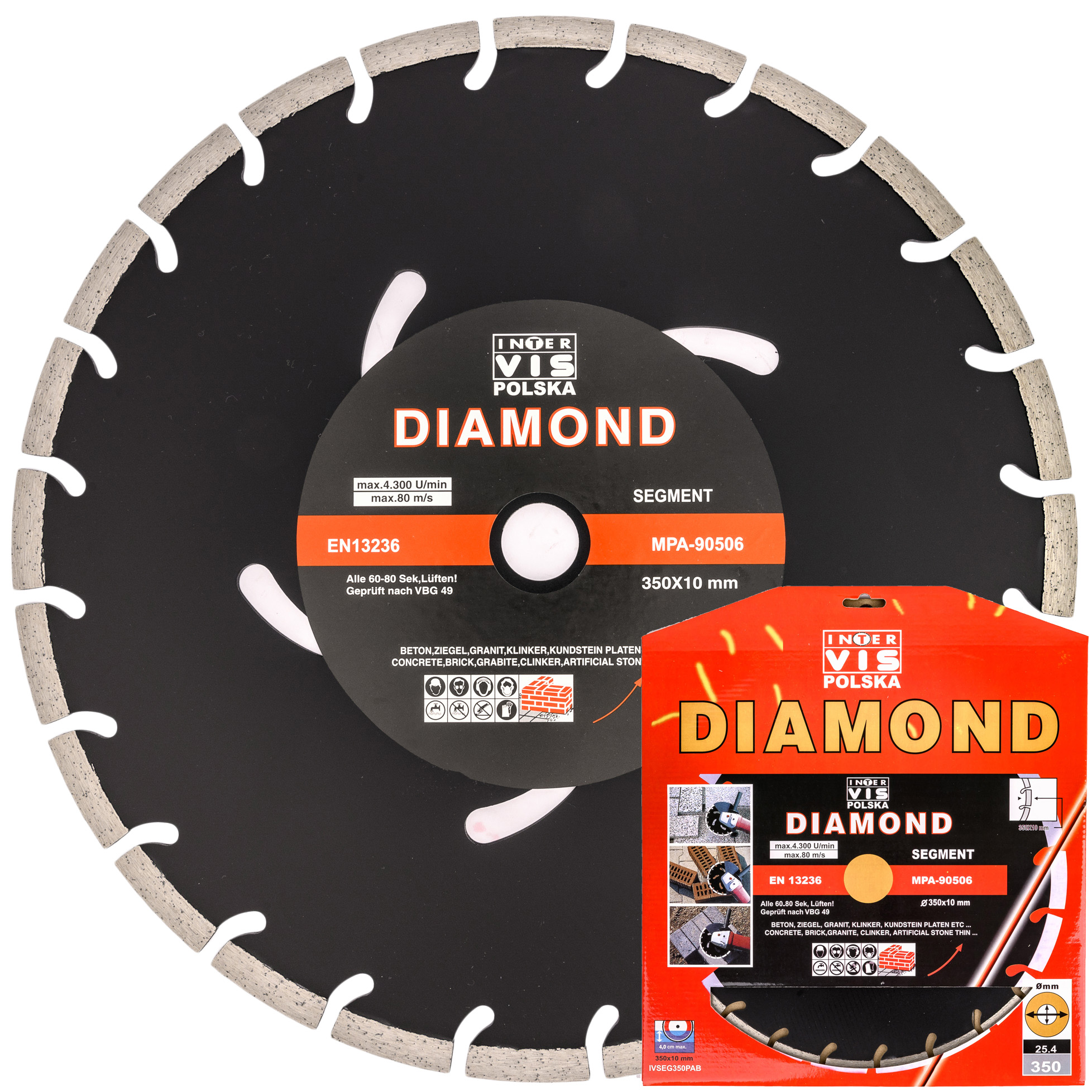 

Tarcza Diamentowa Segmentowa 350mm Betonu Kostki