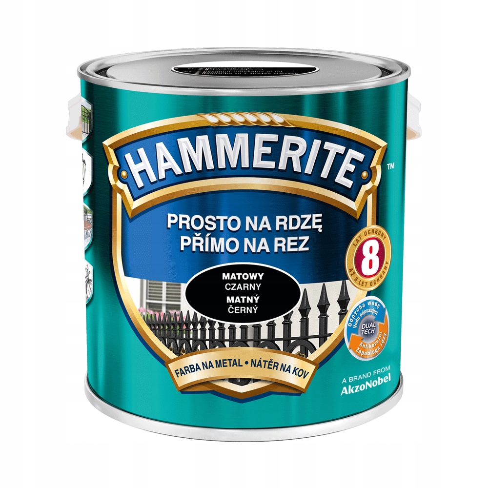 

Hammerite Farba na rdzę Mat Czarny 2,5L