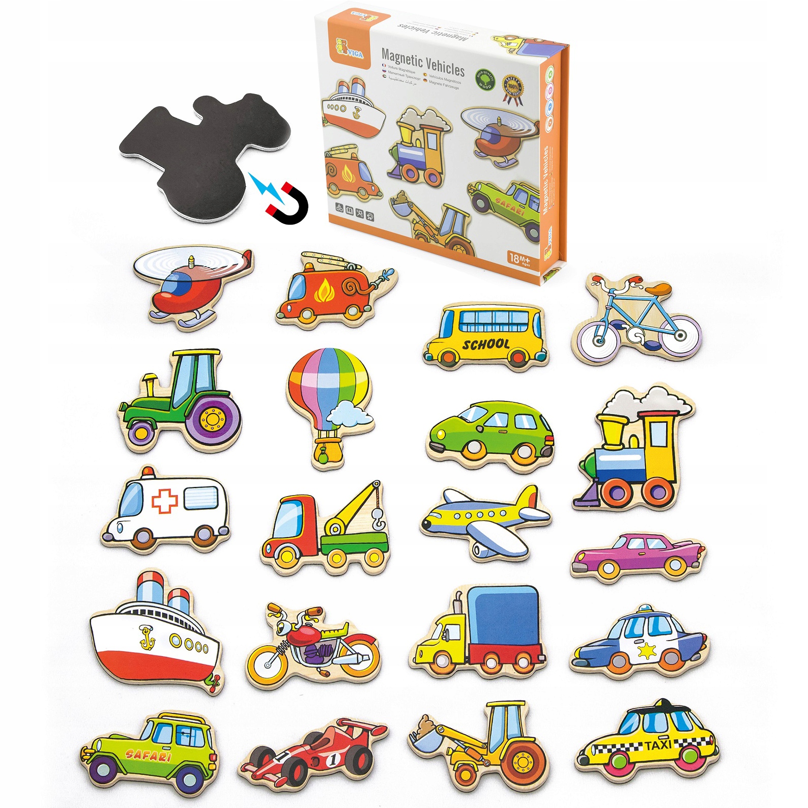 

Viga Drewniane Magnesy Samochody Do Tablicy 20SZT