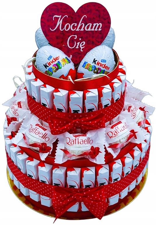 Levně Dort s čokoládou Kinder Dárkový koš Box Dárek Narozeniny Jmeniny 18