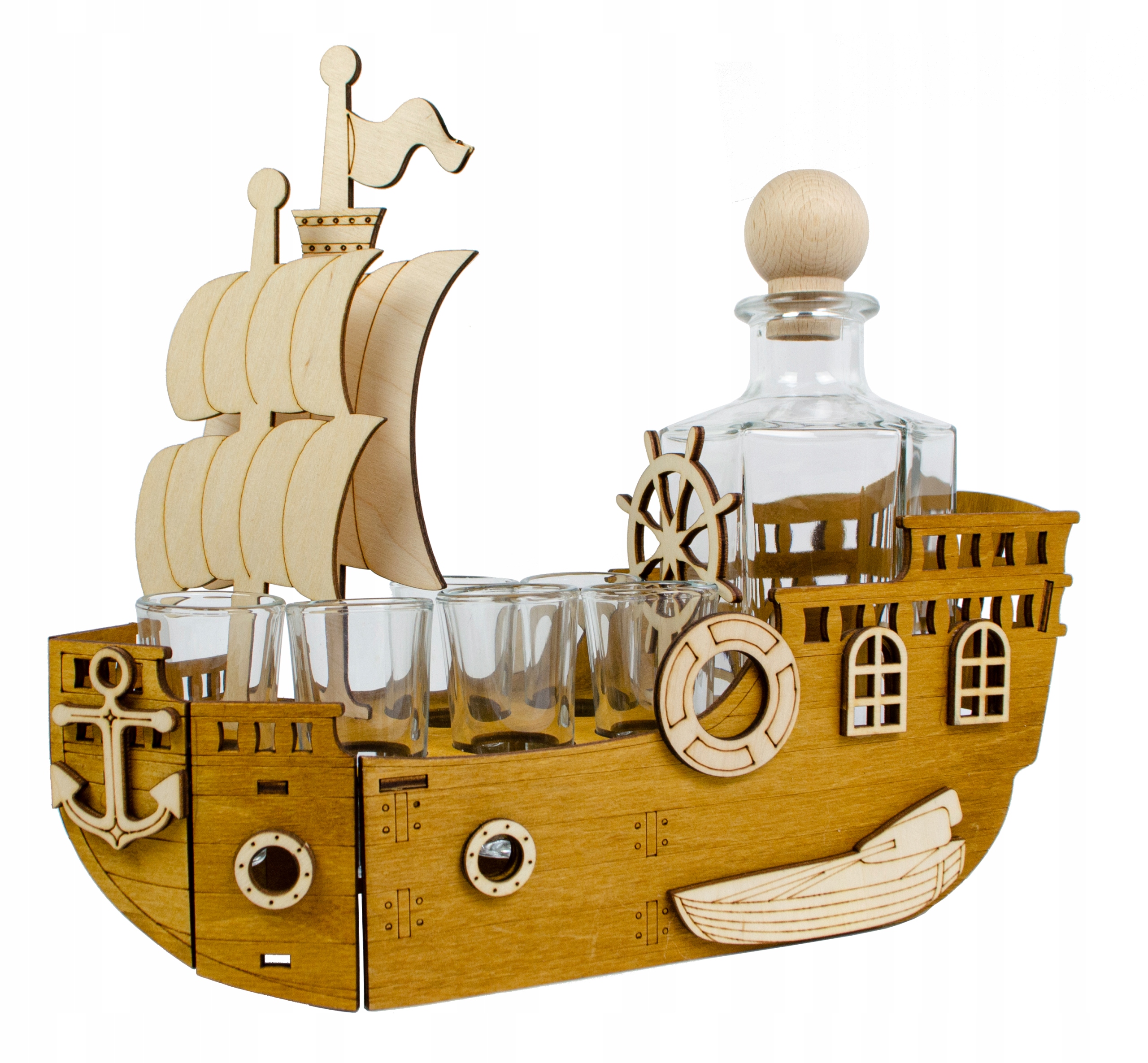 

Statek Karafka Kieliszki Urodziny 30 40