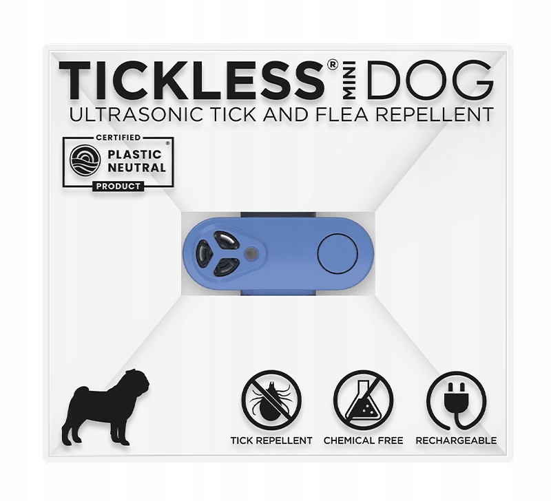 Ochrona Przed Pchłami Kleszczami Dla Psów Psa Tickless Mini Usb Niebieski