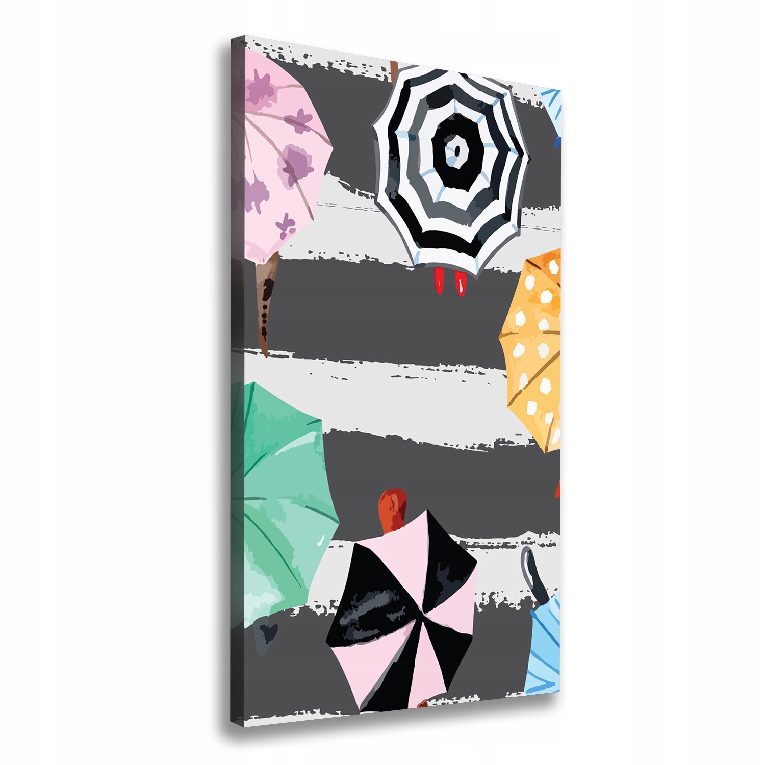 

Foto obraz na płótnie Kolorowe parasole 50x100 cm