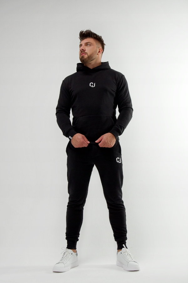 Tepláková souprava Cj Wear černá bavlna bílá výšivka velikost XL Pro Páry