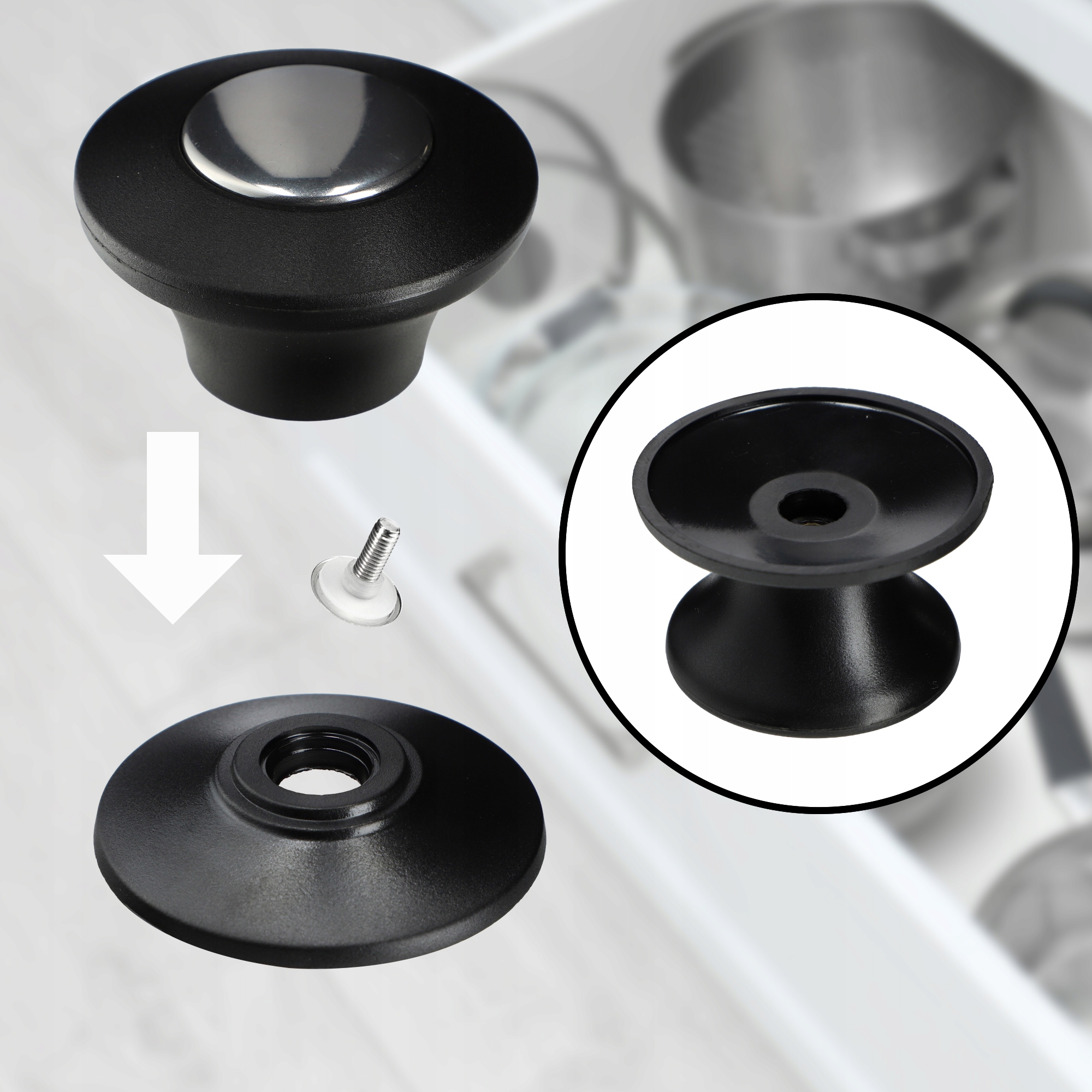 UCHWYT DO POKRYWKI GAŁKA POKRYWY ZESTAW 2szt Marka Kadax