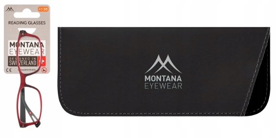 Okulary korekcyjne do czytania plusy etui Montana Długość zausznika 142 mm