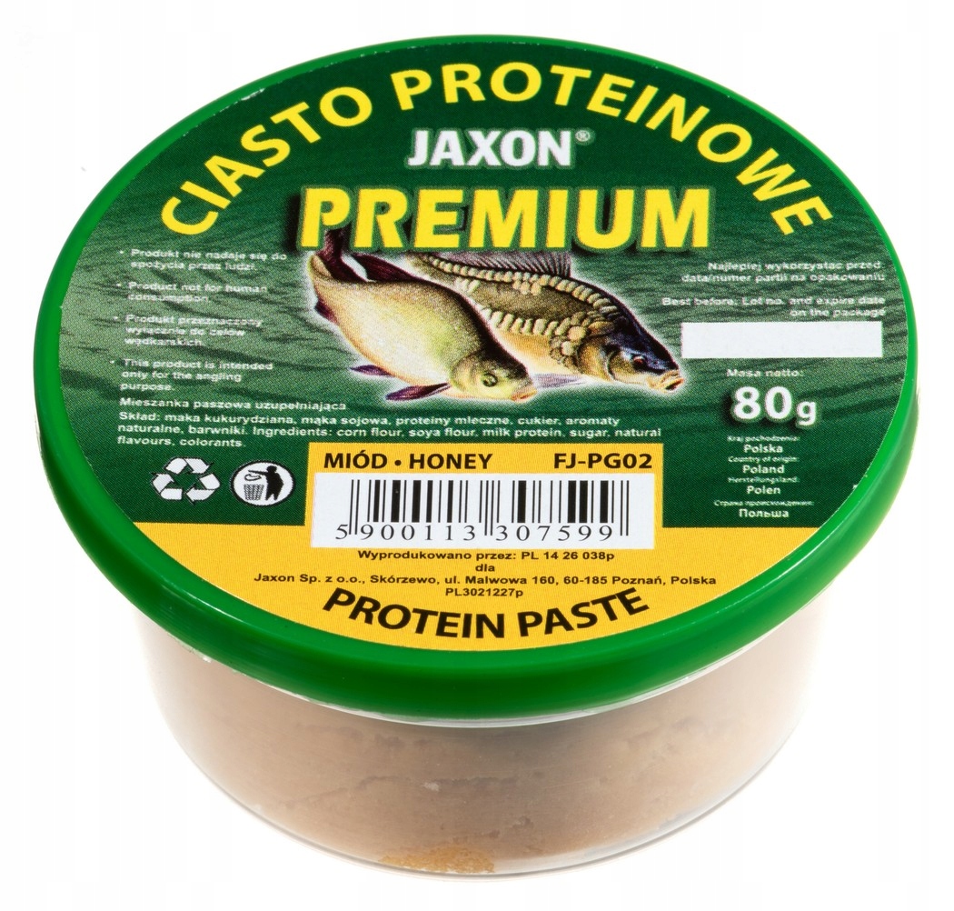 Ciasto wędkarskie proteinowe 80g miód na karpia