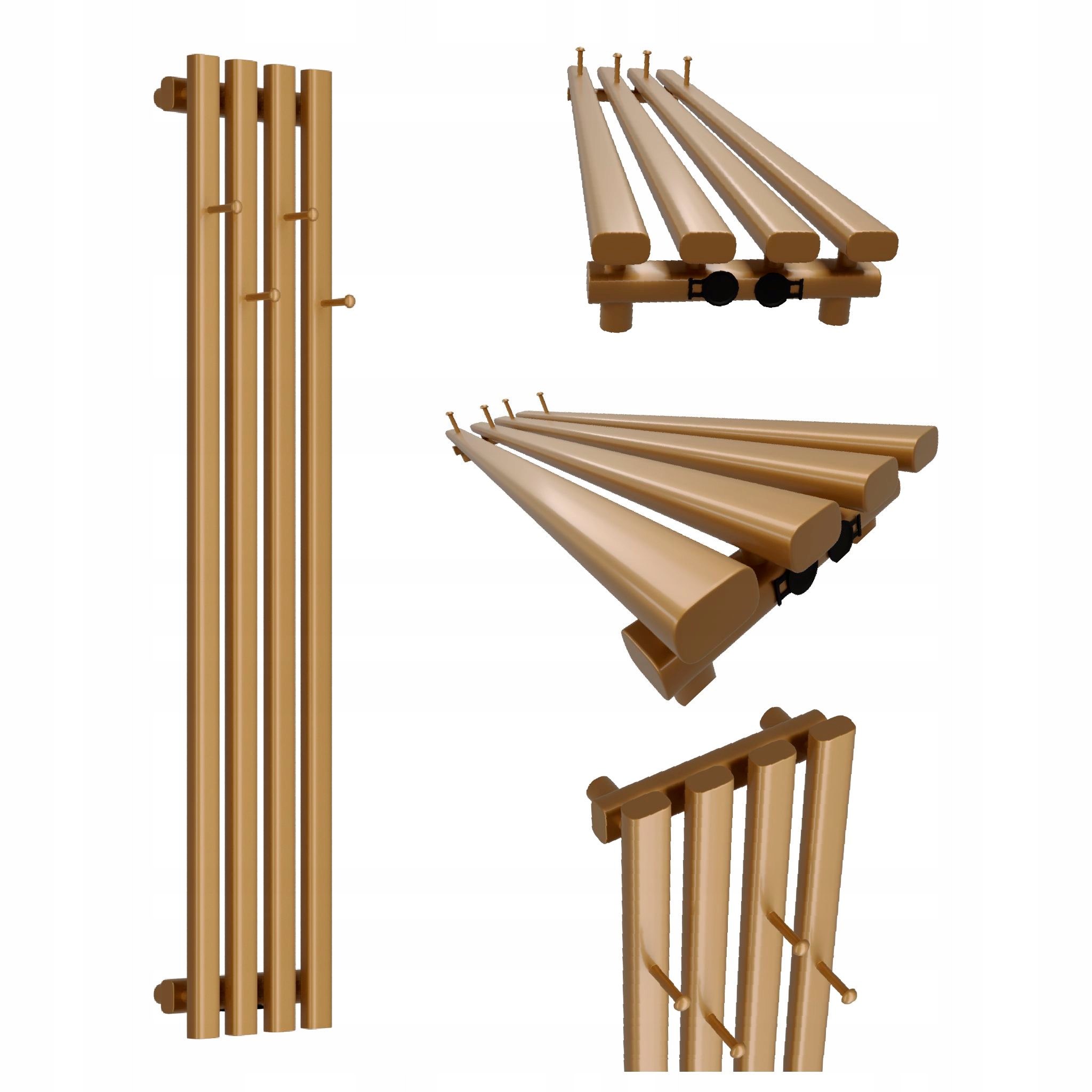 Dekorativní radiátor HORYZONT4 Hook 160x29 antik tmavý