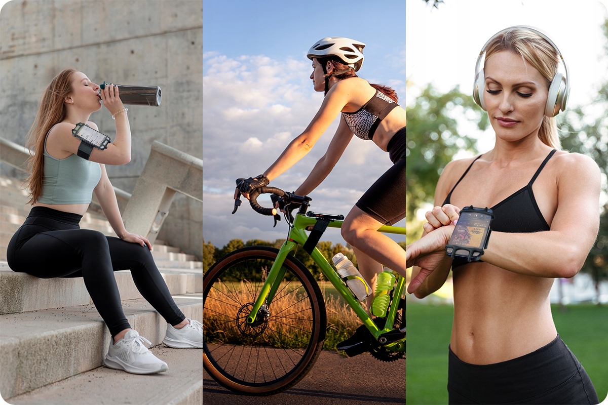 ARMBAND SPORTOWE ETUI DO TELEFONU BIEGANIA RAMIĘ NADGARSTEK+ŚWIECĄCA OPASKA Model Multiband
