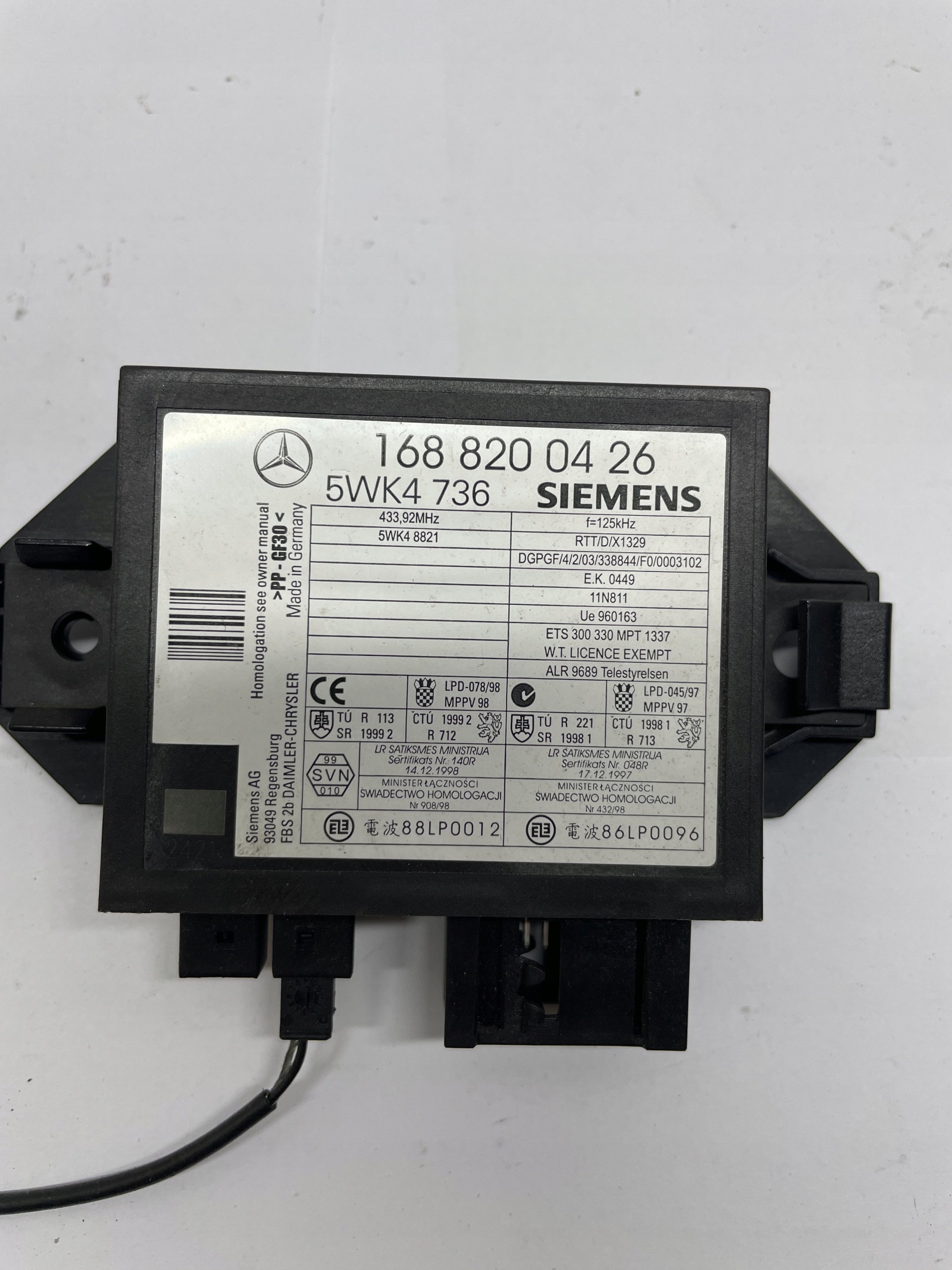 module IMMOBILIZERA MERCEDES W168 1688200426