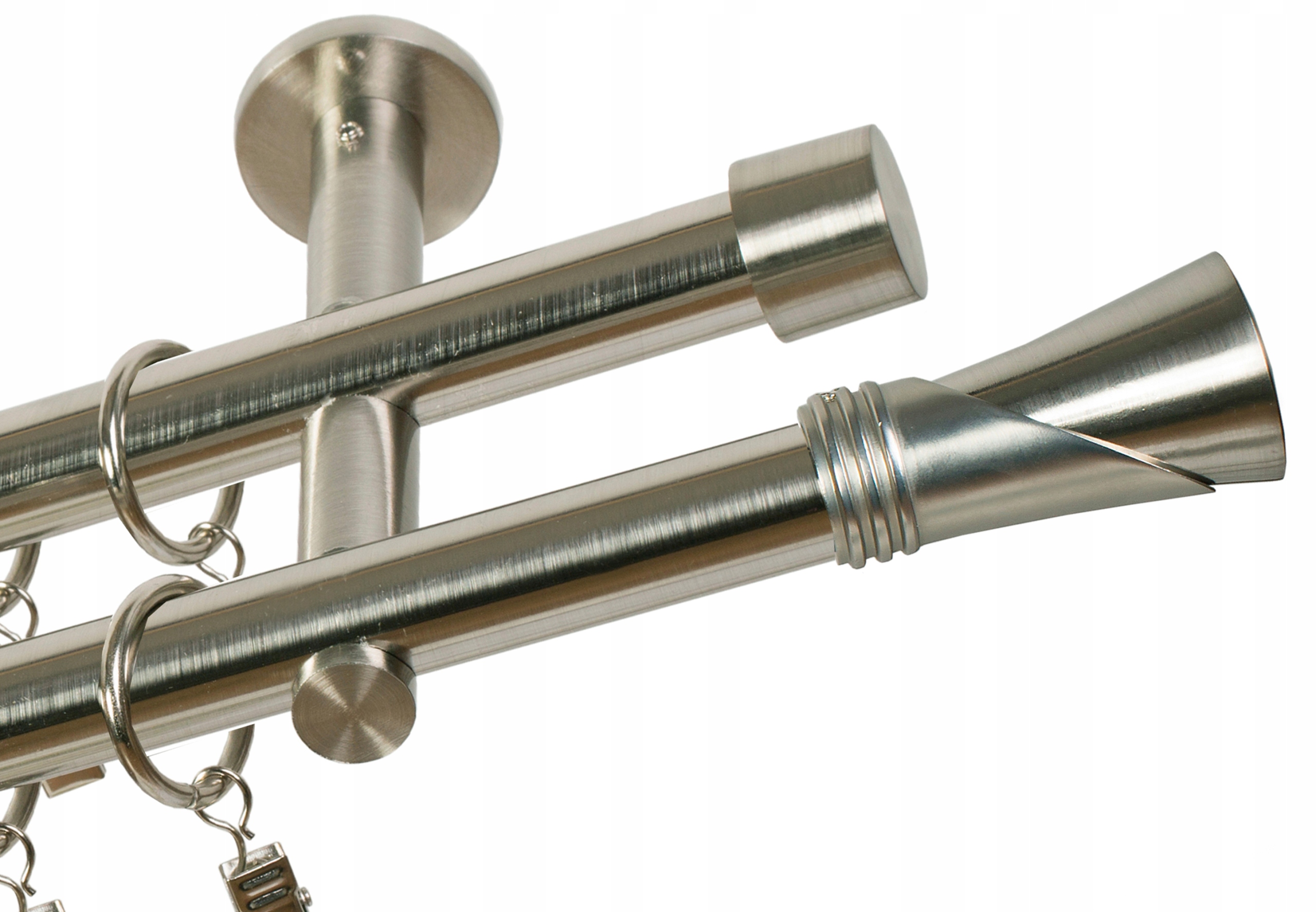 

Karnisze Metal Karnisz Podwójny Inox 19+19/300