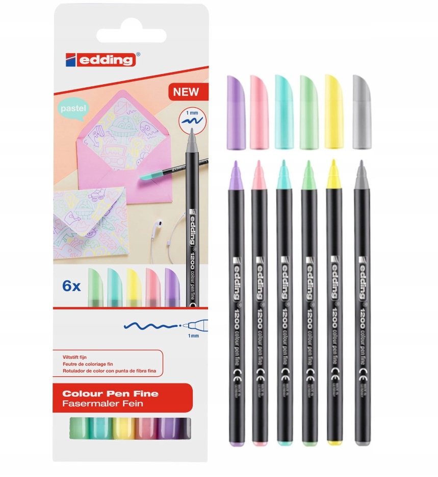 

Pisaki Edding 1200 Pastelowe Etui 6-Kolorów