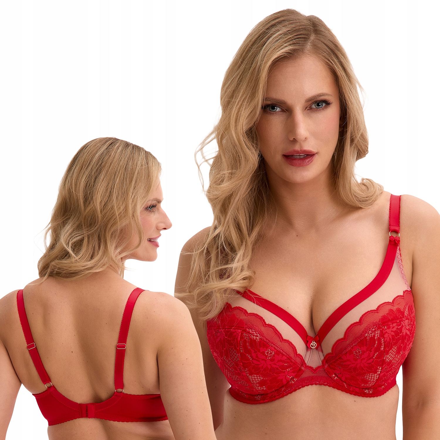 Gaia 1316 Mirella červená 80F Polovyztužená podprsenka