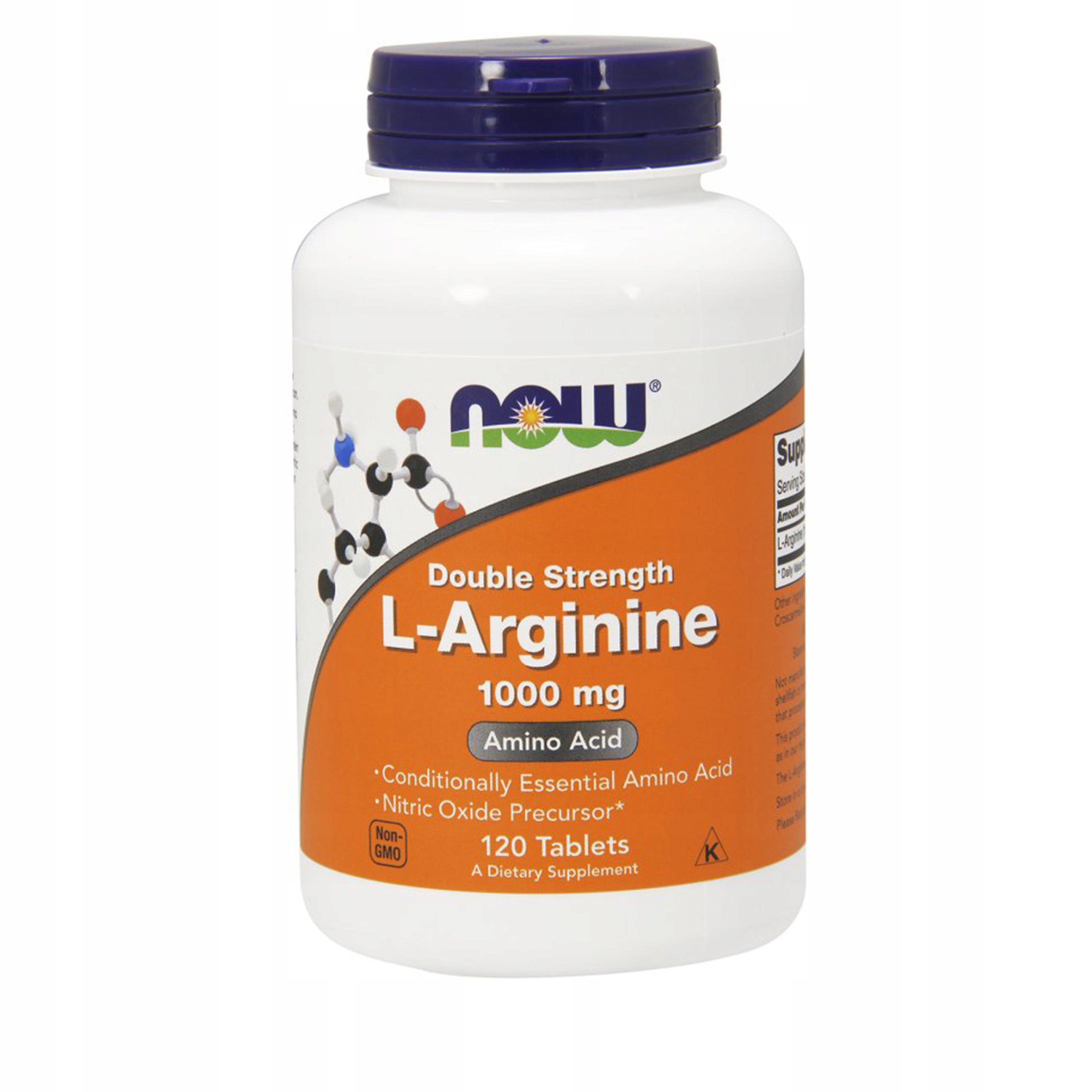 Arginin Now Foods L-Arginin 1000 mg 120 tablet Libido Síla Trénink