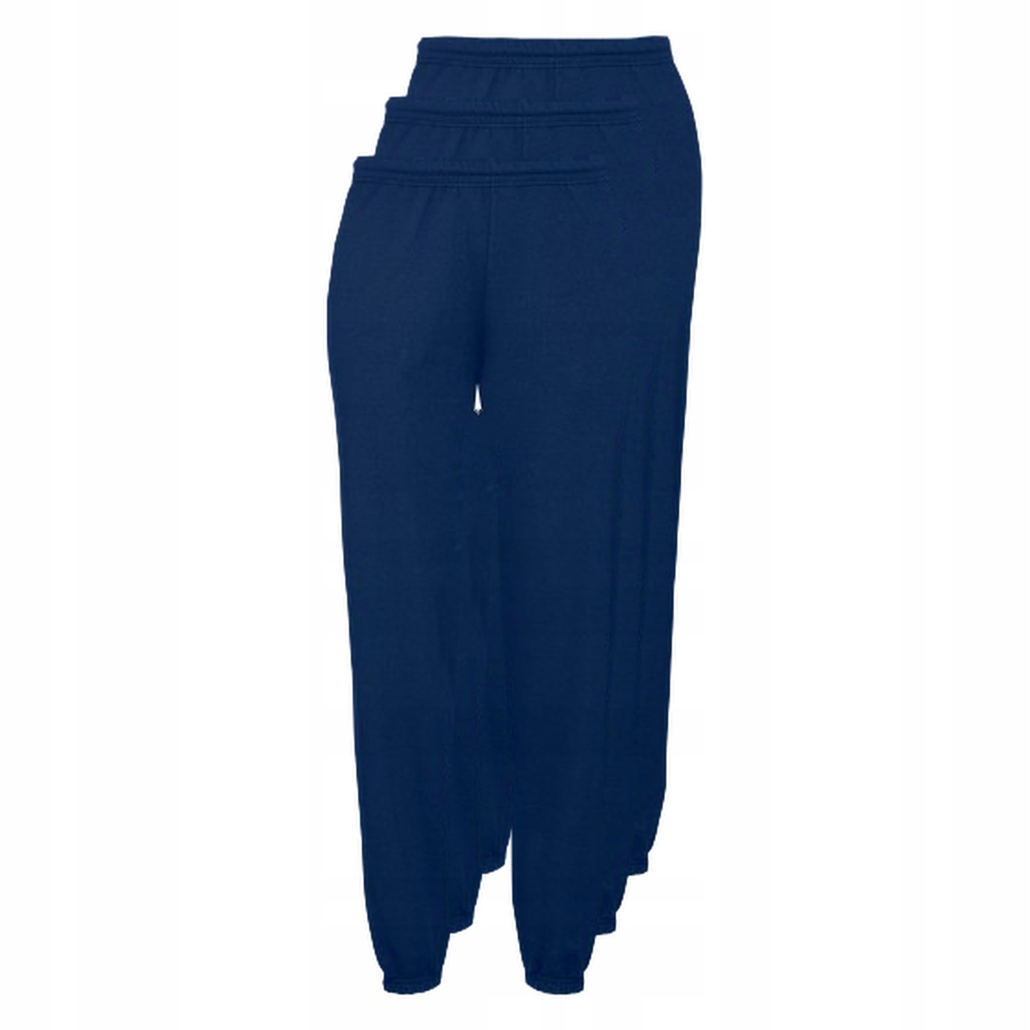 3x Pánské tepláky se stahovací šňůrkou Fruit Of The Loom Tmavě modrá XL
