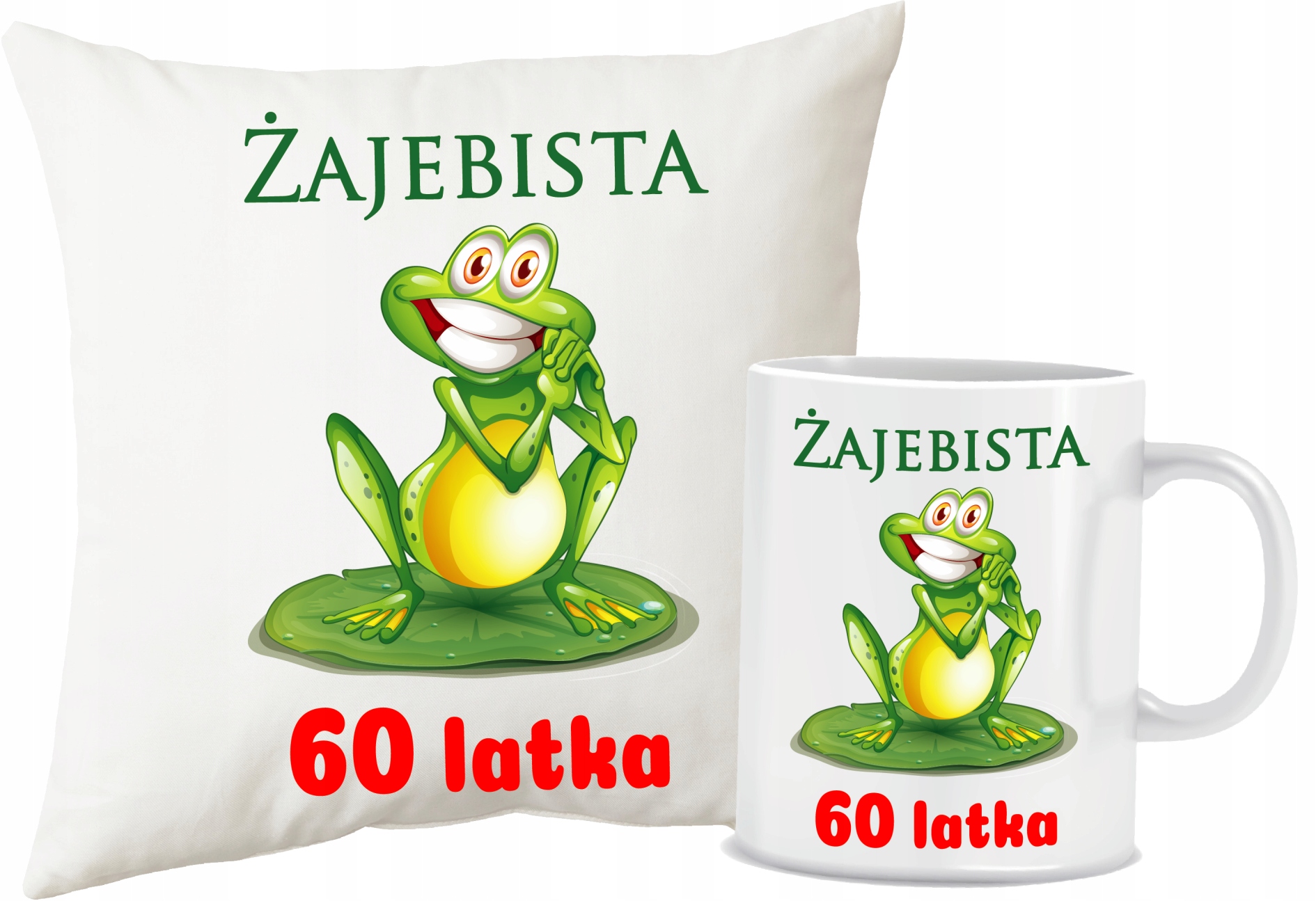 

Poduszka kubek 60 Urodziny Żajebista 60