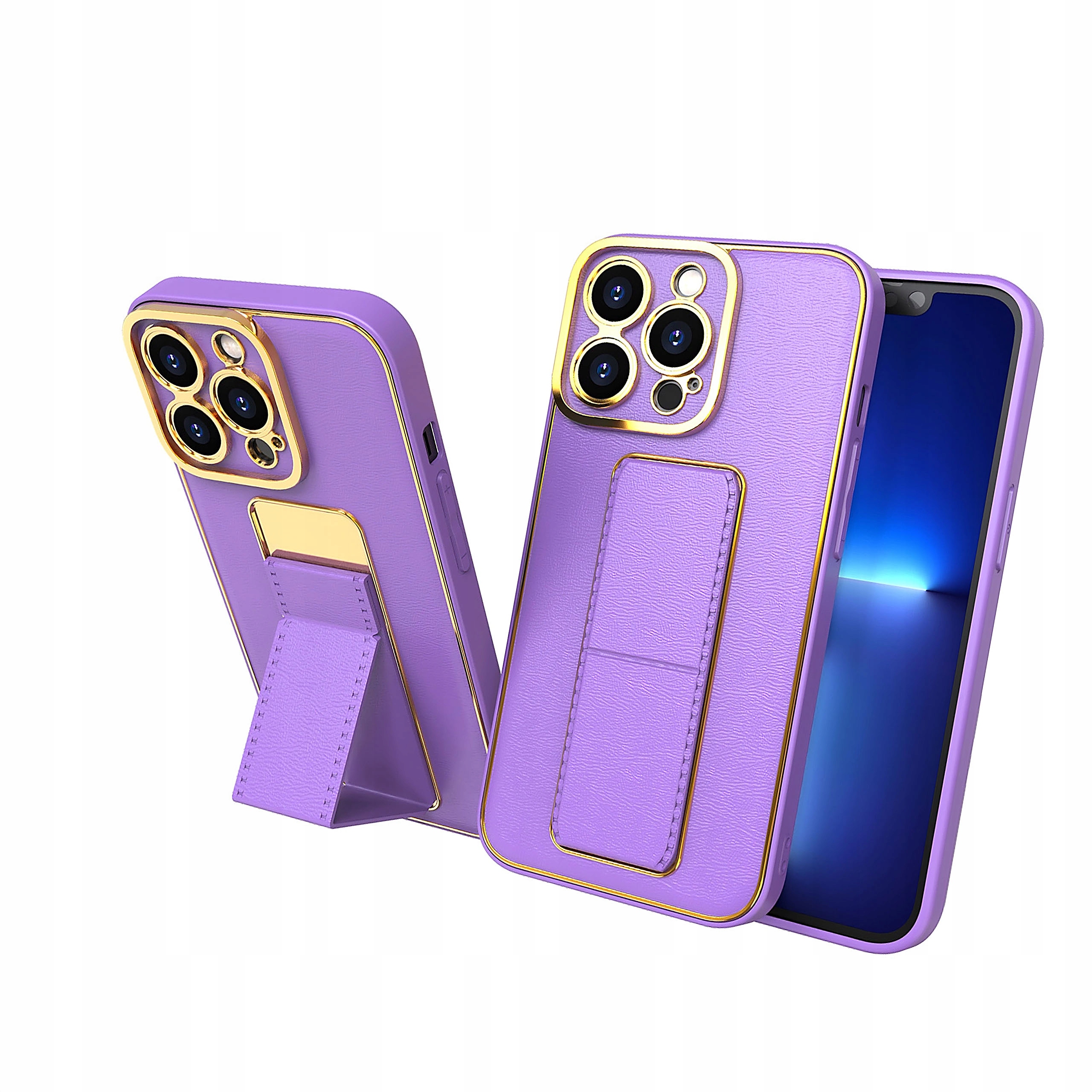 New Kickstand Case etui do iPhone 12 Pro z podstawką fioletowy