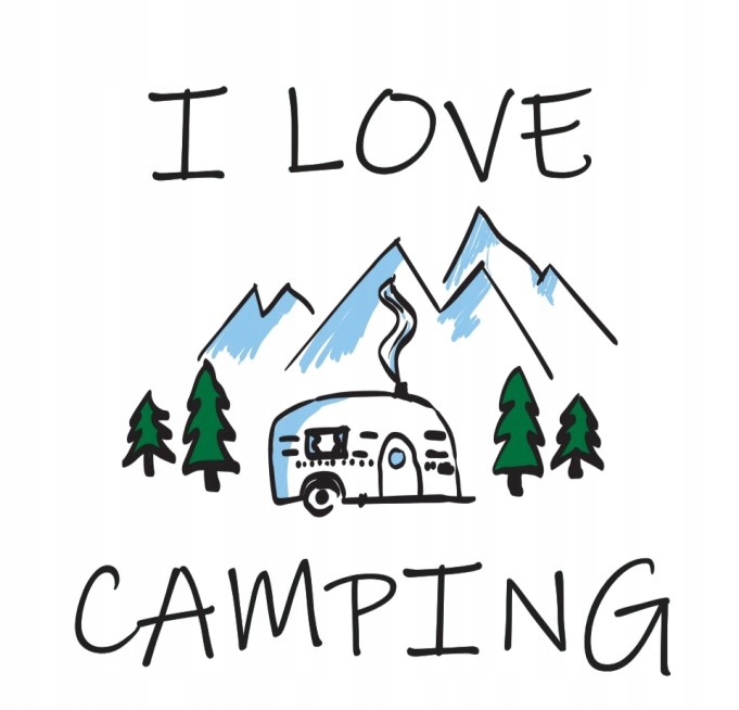 NAKLEJKA PRZYCZEPA KEMPINGOWA 166mmX166mm HOBBY