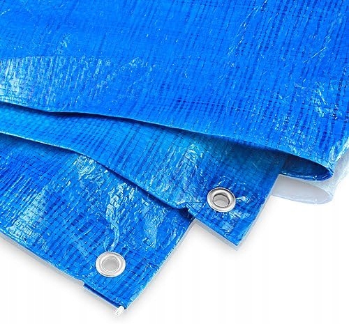 PLANDEKA OKRYCIOWA NIEBIESKA WZMACNIANA OKRYCIE TARAS SAMOCHÓD 6x6M Długość 6 m