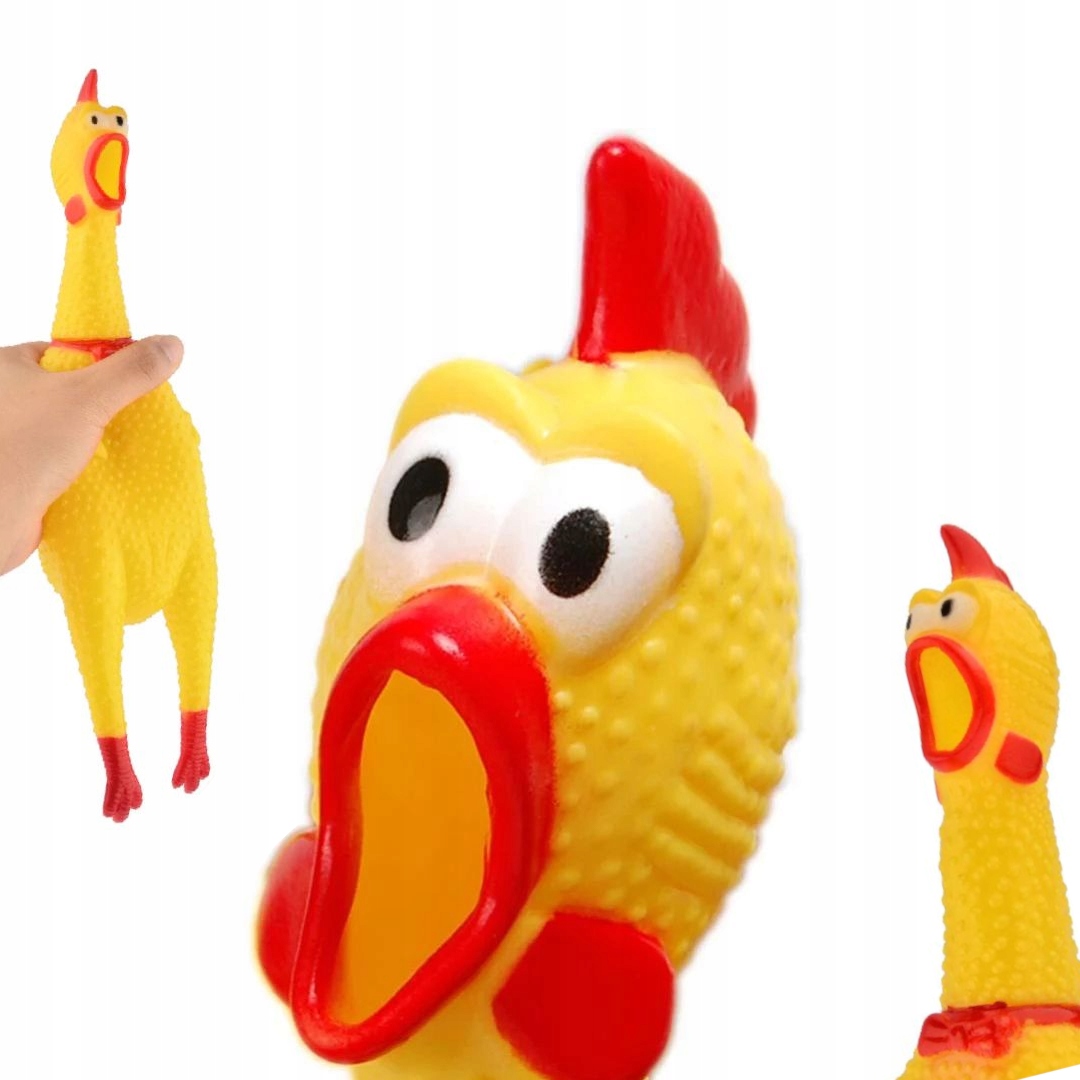 

Gumowy Kurczak Piszczący Zabawka Dla Psa 15CM