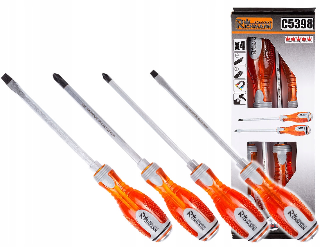 

Zestaw 4szt Wkrętaków do Pobijania C5398 Richmann