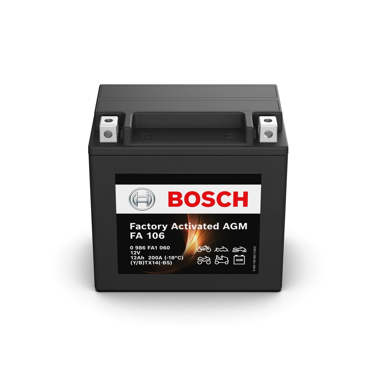 Bosch FA106 Agm batéria 12 V 200 A 12 Ah pre motocykle