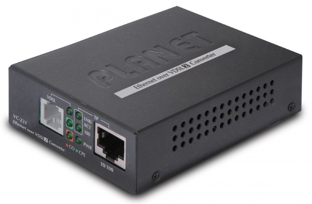 Planet VC-231, Ethernet VDSL2 konvertor, 100Mbit, master slave, RJ-11, pr