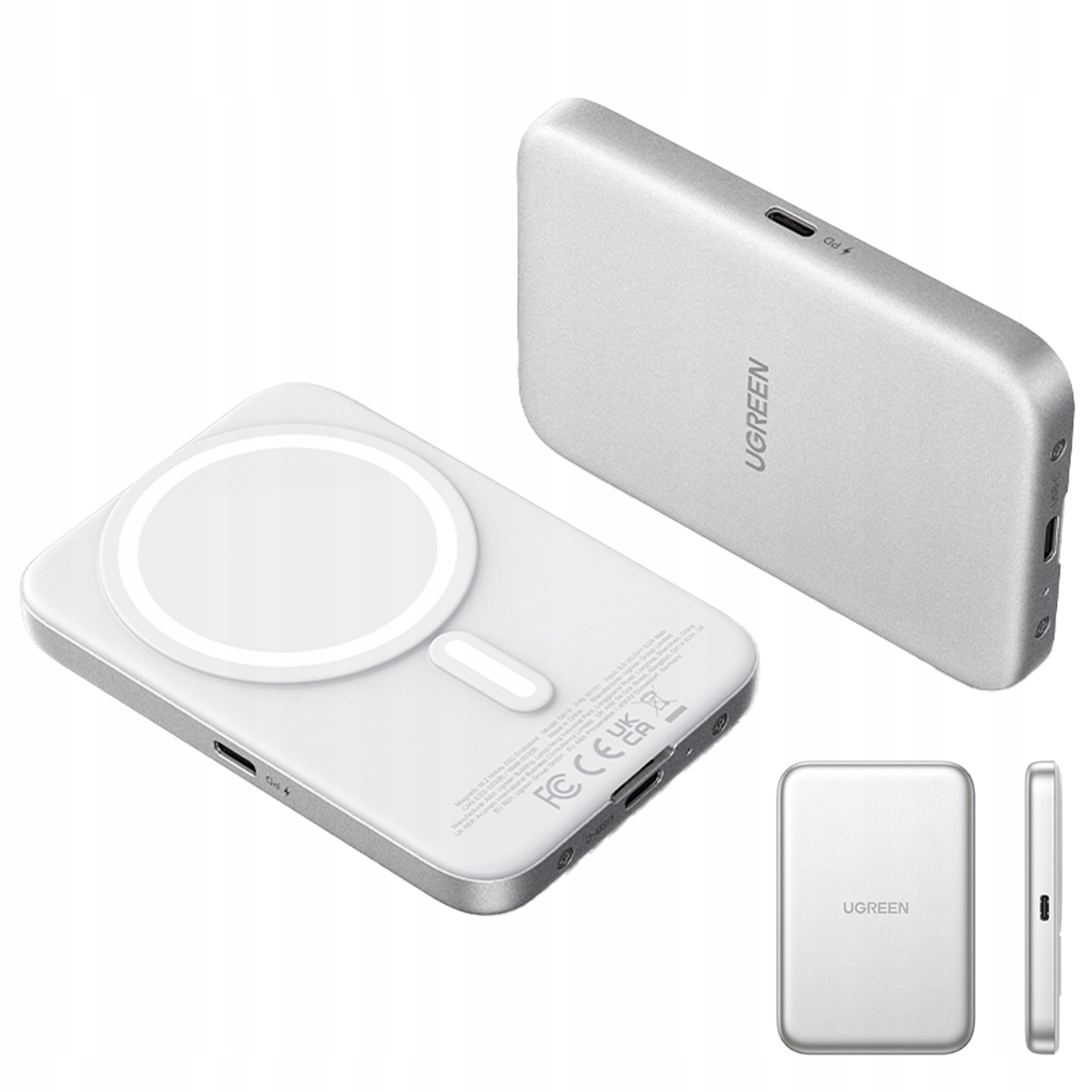 Ugreen D619 Mobilna Magnetyczna Obudowa Ssd M.2 NVMe Sata 10Gbps Pd 100W