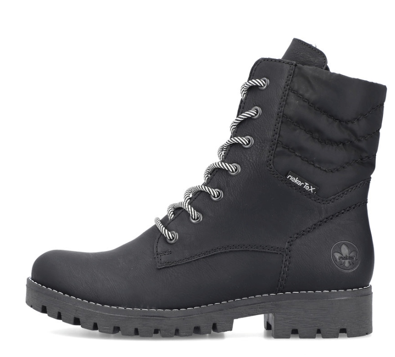 Rieker Dámské Kotníkové Boty Černé Na Zip Se Zateplením 40 6AB