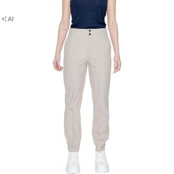 Street One Béžové Kalhoty Casual Chinos S Vysokým Pasem 38/28 7DA