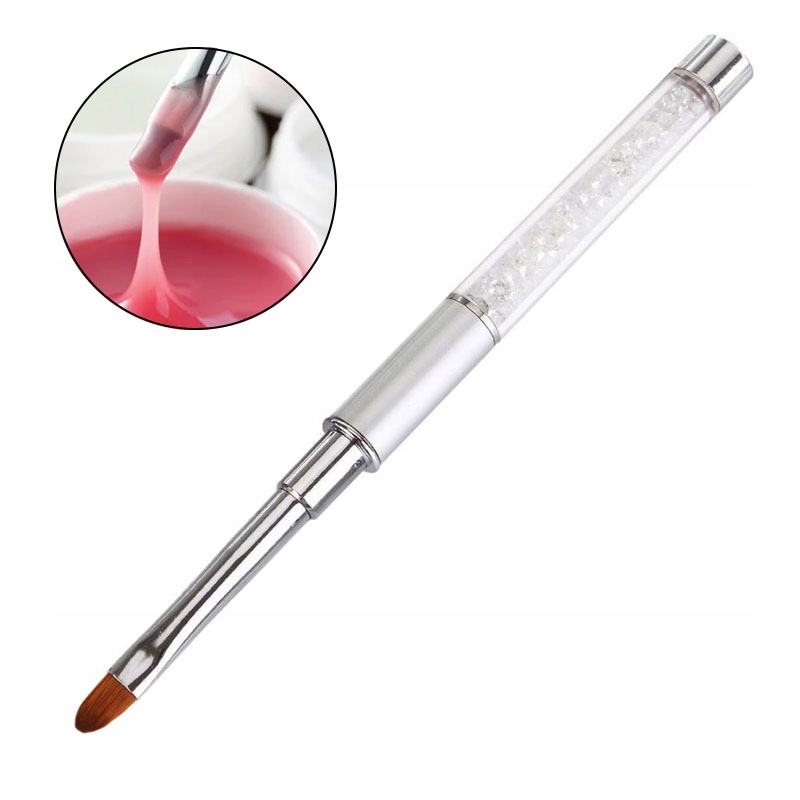 

Pędzelek Do Żelu Okrągły z Cyrkoniami #08