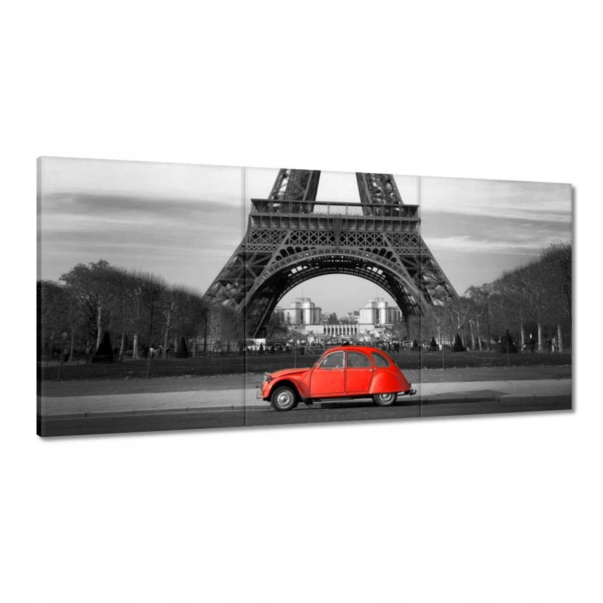 Obrazy 180x90 Červené auto Veža